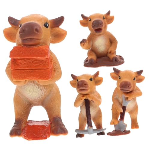 FUNNETOYU 4stücke Miniatur Kuh Modell Realistische Tierfiguren Aus Hochwertigem Für Dekoration Von Wohnräumen Schreibtischen Und Gärten Für Familien Freunde Und Kollegen FUNNETOYU 4stücke Miniatur Kuh Modell Realistische Tierfiguren Aus Hochwertigem Für Dekoration Von Wohnräumen Schreibtischen Und Gärten Für Familien Freunde Und Kollegen von FUNNETOYU