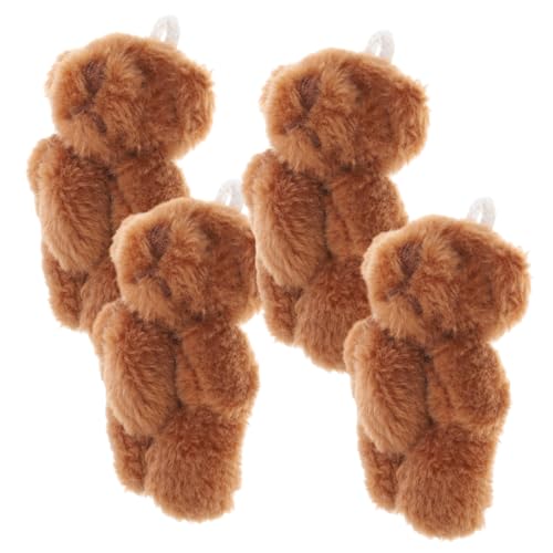 FUNNETOYU 4Stücke Mini Bär Anhänger Bärenfiguren für Rucksack Schlüsselanhänger Süßes DIY Kompakte Plüschpuppen für Bärenliebhaber FUNNETOYU 4Stücke Mini Bär Anhänger Bärenfiguren für Rucksack Schlüsselanhänger Süßes DIY Kompakte Plüschpuppen für Bärenliebhaber von FUNNETOYU