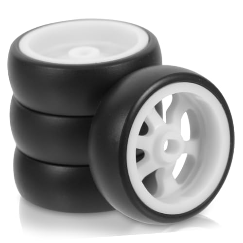 FUNNETOYU 4Stücke Spielzeugauto Drift Reifen für Autos Langlebiges Plastikwagenrad für Modelle und Teenager FUNNETOYU 4Stücke Spielzeugauto Drift Reifen für Autos Langlebiges Plastikwagenrad für Modelle und Teenager von FUNNETOYU