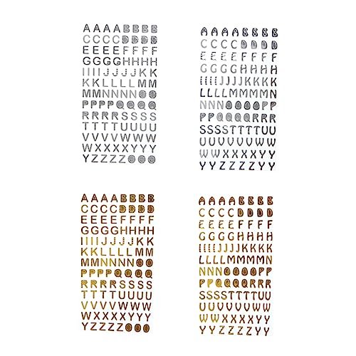 FUNNETOYU 4blätter Goldene Und Silberne Buchstabenaufkleber Selbstklebend Teiliges Für Scrapbook -projekte Planer Und Bastelarbeiten Für Kreative Journals Und FUNNETOYU 4blätter Goldene Und Silberne Buchstabenaufkleber Selbstklebend Teiliges Für Scrapbook -projekte Planer Und Bastelarbeiten Für Kreative Journals Und von FUNNETOYU