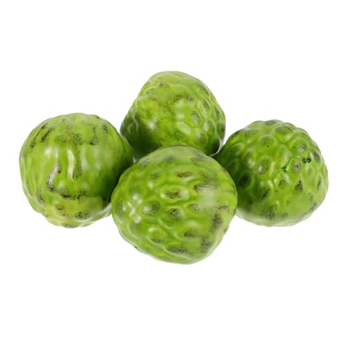 FUNNETOYU 4pcs Kunstpudding Äpfel Realistische Annona Squamosa Model Künstliche Tropische Obst Lebensechte Lebensmitteldekoration Für Küchenfeierfotografie Requisiten von FUNNETOYU