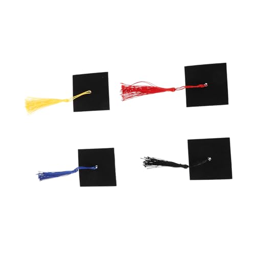 FUNNETOYU 4pcs Mini -abschlusskappen Für Puppen -Make -up -Accessoires Und Home Graduation Party Süße Abschlusspuppenhüte Für Partywein -Topper Und Kuchendekoration von FUNNETOYU