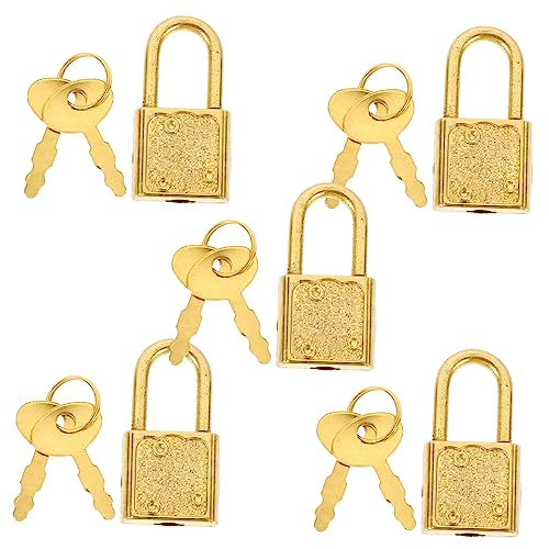 FUNNETOYU 5 Kleiner Vorhängeschlösser mit Schlüssel Antik Stil für Schatzkisten und Partybedarf Kunststoff 5 Stück FUNNETOYU 5 Kleiner Vorhängeschlösser mit Schlüssel Antik Stil für Schatzkisten und Partybedarf Kunststoff 5 Stück von FUNNETOYU
