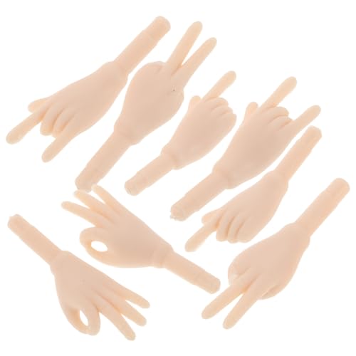 FUNNETOYU 5 Paare Miniatur Puppenhand Set Beige Austauschbare Puppenhandteile für DIY Puppenherstellung und Reparatur Kompatibel Detaillierte Kleine Hände für Kreative Bastelprojekte von FUNNETOYU