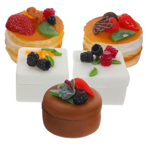 FUNNETOYU 5 Sätze DIY Aufbewahrungsboxen Kuchenform Realistische Aufbewahrung Robustes Material Fördert Hand Auge Koordination Geeignet für Jungen und Mädchen von FUNNETOYU