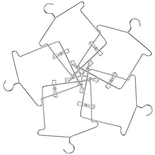 FUNNETOYU 5 Sätze Puppenkleiderbügel mit Clips Mini Kleiderständer für Puppen Sicheres Zubehör für Puppenhäuser für Bjd und Puppenbekleidung von FUNNETOYU