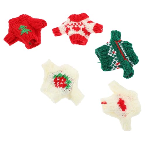 FUNNETOYU 5 Stck. Teiliges Puppen-Strickkleider Wiederverwendbare Dekorative Winter-Pullover für Puppen Buntes Design mit Verschiedenen Mustern für Mädchen zum Ankleiden FUNNETOYU 5 Stck. Teiliges Puppen-Strickkleider Wiederverwendbare Dekorative Winter-Pullover für Puppen Buntes Design mit Verschiedenen Mustern für Mädchen zum Ankleiden von FUNNETOYU