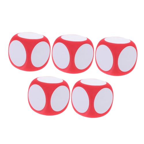 FUNNETOYU 5 Stück Abwischbare Schaumstoffwürfel DIY Lernwürfel Party Spielwürfel für Brettspiele Familienabende Schulaktivitäten von FUNNETOYU