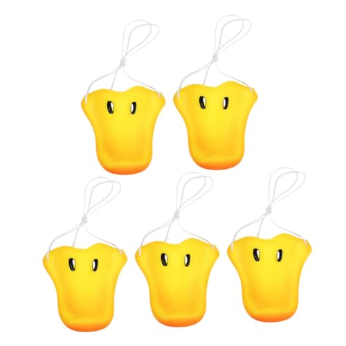 FUNNETOYU 5 Stück Entennasendekoration Schnabelmaske Schnabelnase Bill-kostüm Entenschnabel Entenkostüm Für Entenmaske Entenkostümnase Vogelschnabel Entenkostümzubehör Vinyl Yellow von FUNNETOYU