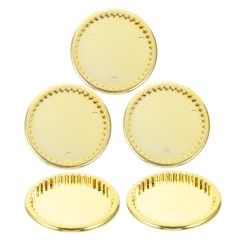 FUNNETOYU 5 Stück Geschirr Teilig Goldene Teller für Puppenhaus Dekoration Realistische Mini Platten für Küchenszenen Langlebig und Vielseitig Einsetzbar FUNNETOYU 5 Stück Geschirr Teilig Goldene Teller für Puppenhaus Dekoration Realistische Mini Platten für Küchenszenen Langlebig und Vielseitig Einsetzbar von FUNNETOYU