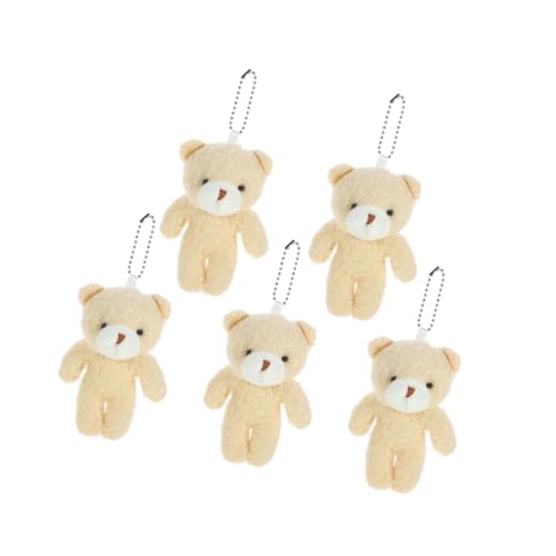 FUNNETOYU 5 Stück Großer Bärenanhänger Kuscheltier Plüsch Kleiner Bär Stofftierbär tierischer Plüsch tragen Rucksackbärenschlüsselring Valentinstag-Mini-Bär- PP Baumwolle Beige FUNNETOYU 5 Stück Großer Bärenanhänger Kuscheltier Plüsch Kleiner Bär Stofftierbär tierischer Plüsch tragen Rucksackbärenschlüsselring Valentinstag-Mini-Bär- PP Baumwolle Beige von FUNNETOYU