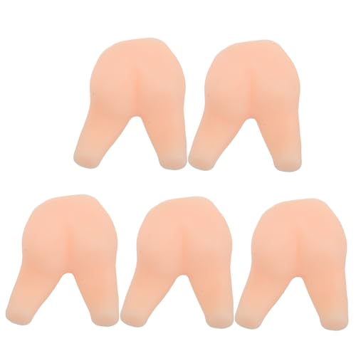 FUNNETOYU 5 Stück Happy Butt Pinching Tragbares Quetschspielzeug Mini Plüschtier Süßes Bürospielzeug Süßes Dekompressionsspielzeug Lustiges Quetschspielzeug Kompaktes Stressspielzeug Süßes von FUNNETOYU