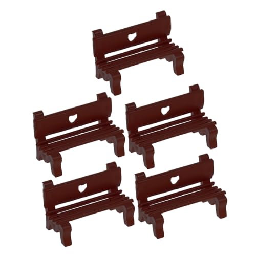 FUNNETOYU 5 Stück Mini-bankmodell Mini -Bank Miniatur Bänke Mini-gartenbank Winzig Mini-stühle Kleines Bankmodell Mini-Bank-Modell Mini-bankverzierung Mini-Stuhl Modell Bank Kaffee Plastik von FUNNETOYU