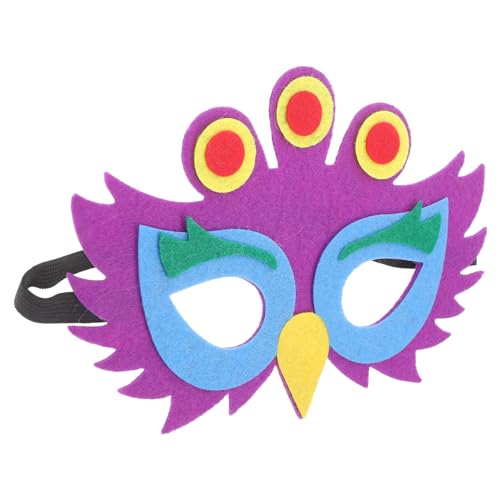 FUNNETOYU 5stücke Peacock Tierdesign Wiederverwendbare Filzmasken Für Halloween Und Kostümpartys Lustige Tiermasken Für Kinderveranstaltungen von FUNNETOYU