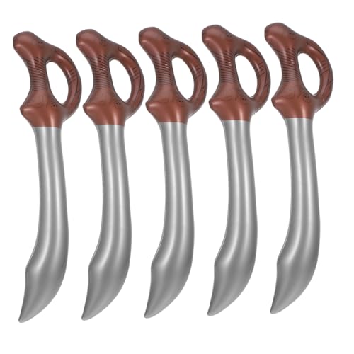 FUNNETOYU 5 Stück Piratenmesser-Ballon für aufblasbare Piratenschwerter Piratenkostüm Säbel Halloween LED Schaum Pool Piratenschwert -Stütze Partypiratenschwerter PVC Kaffee von FUNNETOYU