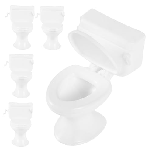FUNNETOYU 5 Stück Puppenhaus -Toilettenzubehör Sitz spülen kleines Toilettenspielzeug Tu so, als würdest du Toilette Rosa winzige Toilette Puppenhaus-Simulationstoilette Abs Weiß FUNNETOYU 5 Stück Puppenhaus -Toilettenzubehör Sitz spülen kleines Toilettenspielzeug Tu so, als würdest du Toilette Rosa winzige Toilette Puppenhaus-Simulationstoilette Abs Weiß von FUNNETOYU