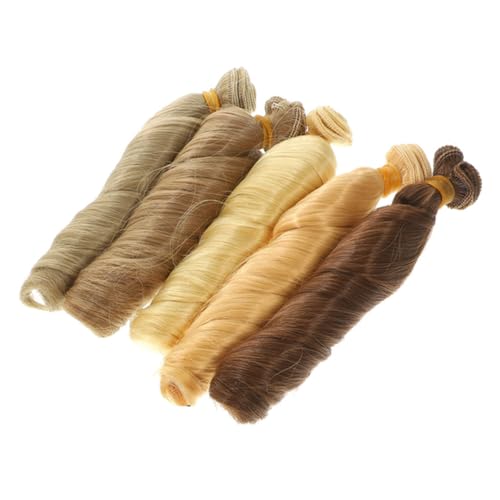 FUNNETOYU 5 Stück Puppenperückenhaar Für Puppen Lockiges Puppenhaar Puppenhaartressen Perücken Für Puppen Puppenhaarhandwerk Puppenherstellungszubehör Bjd Puppenhaar FUNNETOYU 5 Stück Puppenperückenhaar Für Puppen Lockiges Puppenhaar Puppenhaartressen Perücken Für Puppen Puppenhaarhandwerk Puppenherstellungszubehör Bjd Puppenhaar von FUNNETOYU