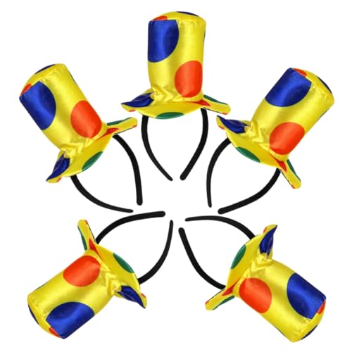 FUNNETOYU 5 Stück Teiliges Clown-hut Filzspitzen Robustes Stirnband für Erwachsene Vielseitiges Kostümzubehör für Halloween Karneval Cosplay und Geburtstagspartys FUNNETOYU 5 Stück Teiliges Clown-hut Filzspitzen Robustes Stirnband für Erwachsene Vielseitiges Kostümzubehör für Halloween Karneval Cosplay und Geburtstagspartys von FUNNETOYU