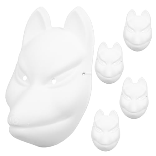 FUNNETOYU 5 Stück Teiliges Fox Papiermasken Unbemalt DIY Bastelmasken für Leichte Tiermaske zum Bemalen für Halloween Karneval Fasching Geburtstagsfeiern und Maskerade FUNNETOYU 5 Stück Teiliges Fox Papiermasken Unbemalt DIY Bastelmasken für Leichte Tiermaske zum Bemalen für Halloween Karneval Fasching Geburtstagsfeiern und Maskerade von FUNNETOYU