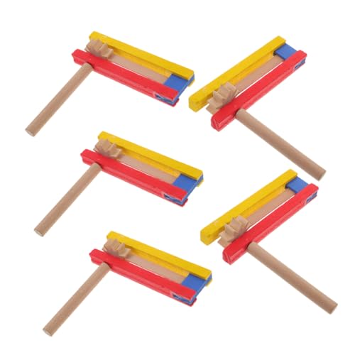 FUNNETOYU 5 Stück Teiliges Holzratsche mit Selbstrotierendem Design Langlebiger Holz Klatscher Geräuschvoller Spinning Noise Maker für Party Sportveranstaltungen Familienfeiern und von FUNNETOYU