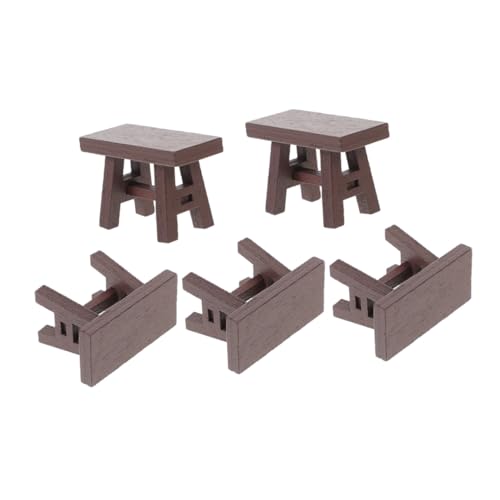 FUNNETOYU 5 Stück Teiliges Mini Holzhocker- Realistisch Gestaltete Miniatur Dollhouse Möbel Vintage-Stil Winzige Stühle für Rollenspiele Tragbar und Detailreiche Puppenhaus Dekoration FUNNETOYU 5 Stück Teiliges Mini Holzhocker- Realistisch Gestaltete Miniatur Dollhouse Möbel Vintage-Stil Winzige Stühle für Rollenspiele Tragbar und Detailreiche Puppenhaus Dekoration von FUNNETOYU