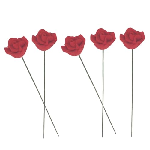 FUNNETOYU 5 Stück Teiliges Miniatur Rosenstrauß aus Langlebigem Harz und Metall Realistische Kleine Blüten für Puppenhaus Dekoration Lebensechte Mini Blumen für Mikro Landschaft Leicht und FUNNETOYU 5 Stück Teiliges Miniatur Rosenstrauß aus Langlebigem Harz und Metall Realistische Kleine Blüten für Puppenhaus Dekoration Lebensechte Mini Blumen für Mikro Landschaft Leicht und von FUNNETOYU