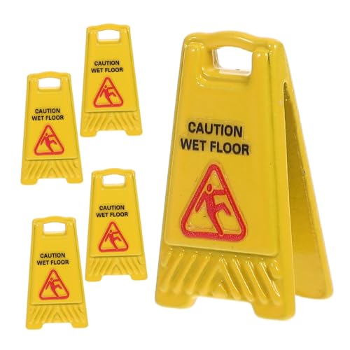FUNNETOYU 5 Stück Teiliges Miniatur Rutschgefahr Warnschilder Puppenhaus Zubehör Realistische Bodensicherheitszeichen für Rollenspiele und Sicherheitserziehung FUNNETOYU 5 Stück Teiliges Miniatur Rutschgefahr Warnschilder Puppenhaus Zubehör Realistische Bodensicherheitszeichen für Rollenspiele und Sicherheitserziehung von FUNNETOYU