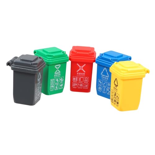 FUNNETOYU 5 Stück Teiliges Miniatur mülltonnen mit Verschiedenen Abfallbehältern zur Mülltrennung Robustes Puppenhaus zubehör für Interaktives Lernen und Kreative Mikrolandschaft FUNNETOYU 5 Stück Teiliges Miniatur mülltonnen mit Verschiedenen Abfallbehältern zur Mülltrennung Robustes Puppenhaus zubehör für Interaktives Lernen und Kreative Mikrolandschaft von FUNNETOYU