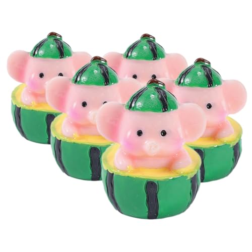 FUNNETOYU 5 Stück Teiliges Ornament aus Resin Wassermelonen Figuren für Garten und Puppenhaus Dekorationen FUNNETOYU 5 Stück Teiliges Ornament aus Resin Wassermelonen Figuren für Garten und Puppenhaus Dekorationen von FUNNETOYU