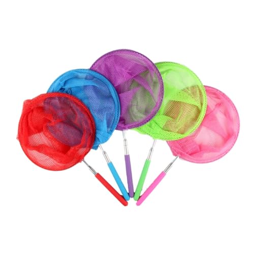FUNNETOYU 5 Stück Teiliges Teleskopische Kescher für Verstellbares Edelstahlnetz mit Nylon Leichtes Insektenfänger in Fluoreszenzfarben Grün Rot Hellblau für Garten und Outdoor Spiel FUNNETOYU 5 Stück Teiliges Teleskopische Kescher für Verstellbares Edelstahlnetz mit Nylon Leichtes Insektenfänger in Fluoreszenzfarben Grün Rot Hellblau für Garten und Outdoor Spiel von FUNNETOYU