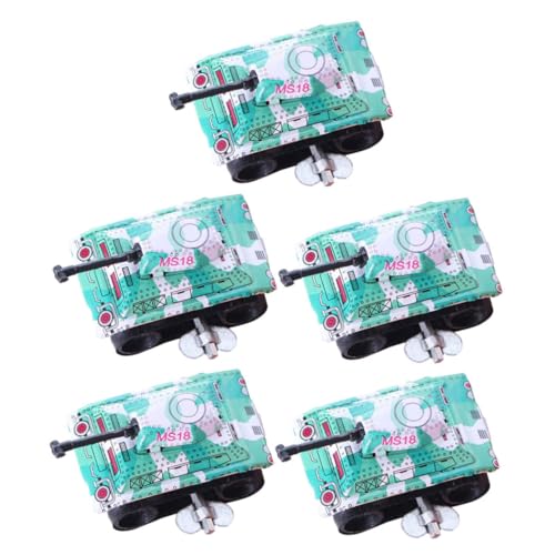 FUNNETOYU 5 Stück Teiliges Vintage Tank Blechspielzeug mit Kompakte für Kinderhände Sicher und Geruchsfrei Fördert Kreativität und Farberkennung für Jungen und Mädchen von FUNNETOYU