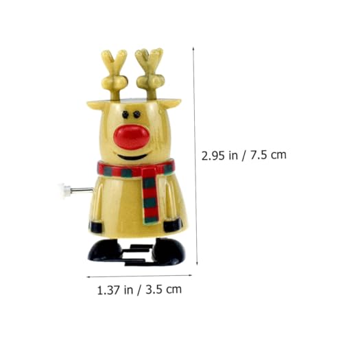 FUNNETOYU 5 Stück Teiliges Weihnachts Wind Up mit Weihnachtsmann Schneemann Pinguin und Rentier Bunte Aufziehfiguren aus Kunststoff für Sicher und Langlebig Weihnachtsdeko und Geschenkideen von FUNNETOYU
