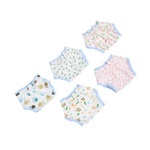 FUNNETOYU 5 Stück Verstellbare Babypuppenwindeln Aus Baumwolle, Wiederverwendbar, Waschbar, Puppenwindeln, Kleidung, Realistische Rollenspielkleidung, Unterwäsche, Puppenhauszubehör Für FUNNETOYU 5 Stück Verstellbare Babypuppenwindeln Aus Baumwolle, Wiederverwendbar, Waschbar, Puppenwindeln, Kleidung, Realistische Rollenspielkleidung, Unterwäsche, Puppenhauszubehör Für von FUNNETOYU