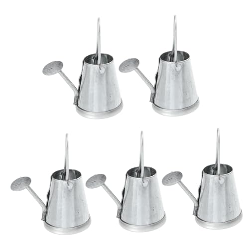 FUNNETOYU 5 Stück Wasserkocher Micro Landschaft Winzig Mini Klein Drinnen Anlage Krug Pflanzen Wasserkanne Für Gießkanne Für Mikrolandschaftsmodelle Eisen Silver FUNNETOYU 5 Stück Wasserkocher Micro Landschaft Winzig Mini Klein Drinnen Anlage Krug Pflanzen Wasserkanne Für Gießkanne Für Mikrolandschaftsmodelle Eisen Silver von FUNNETOYU