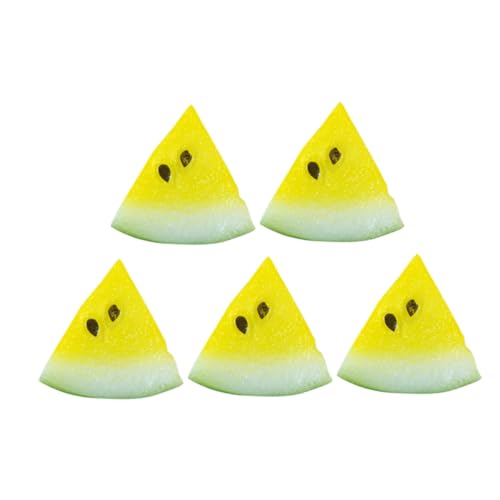 FUNNETOYU 5 Stück Wassermelonenscheibenspielzeug Rosa klein winzig Mini realistisch deko Wassermelonengeräte Modell mit künstlicher Wassermelone gefälschtes Wassermelonenmodell Harz Gelb FUNNETOYU 5 Stück Wassermelonenscheibenspielzeug Rosa klein winzig Mini realistisch deko Wassermelonengeräte Modell mit künstlicher Wassermelone gefälschtes Wassermelonenmodell Harz Gelb von FUNNETOYU