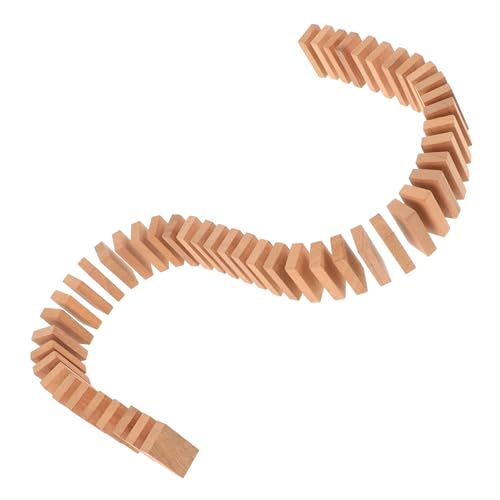 FUNNETOYU 50 Stück Domino Spieltischläufer Domino Tisch Leichte Reise Dominosteine Brettspiele Mini Brettspiele Interessantes Domino Mini Dominosteine Hellbraun Aus Holz von FUNNETOYU