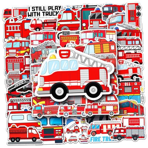FUNNETOYU 50 Stück Feuerwehrwagen Aufkleber Kreative Sticker für Laptop Scrapbook Flasche und Planer Zubehör für DIY Projekte und Persönliche Dekoration FUNNETOYU 50 Stück Feuerwehrwagen Aufkleber Kreative Sticker für Laptop Scrapbook Flasche und Planer Zubehör für DIY Projekte und Persönliche Dekoration von FUNNETOYU