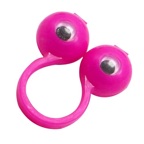 FUNNETOYU 50 Stück Große Augen Fingerpuppen Ringe Lernspielzeug für Kinderparty Geburtstagsmitbringsel Bunte Fingerpuppen für Theater Rollenspiele Zufällige Farbe Zufällige Farbe von FUNNETOYU