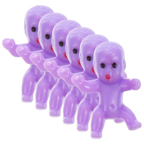 FUNNETOYU 50 Stück Mini Figuren aus Kunststoff Kleine Babypuppen für Babyparty Dekoration Langlebig Farbecht als Babyparty für Kuchenverzierung von FUNNETOYU