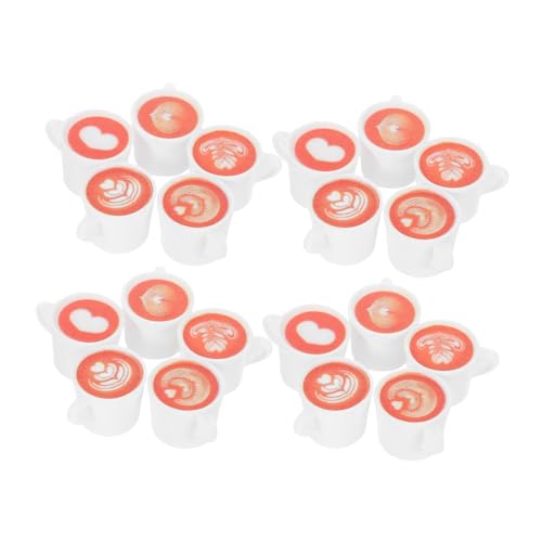 FUNNETOYU 50 Stück Miniatur Kaffeetassen aus Resin Robuste Mini Kaffeebecher für Puppenhaus Dekor Realistische Miniatur Getränke Kompakt und Vielseitig für DIY Basteln und Micro Küchen von FUNNETOYU