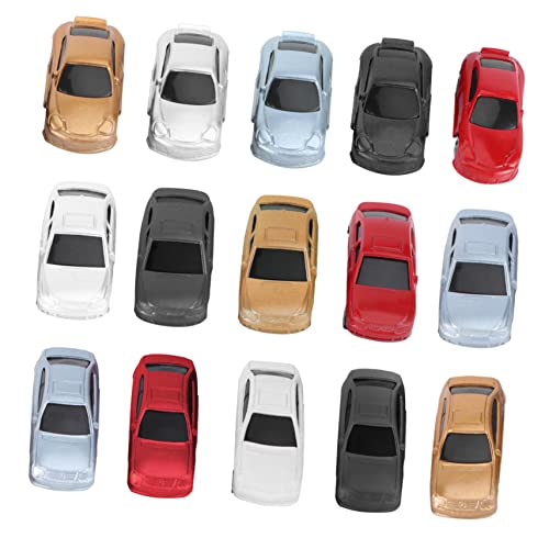 FUNNETOYU 50 Stück Miniatur Modellauto Farbige Sandtisch Fahrzeuge Realistische Layout Dekoration Leicht Tragbar Langlebig für Modellbau und Spielspaß von FUNNETOYU