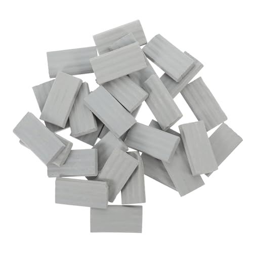 FUNNETOYU 50 Stück Simulierte kleine Steine Garten Ziegel Mini-Steine-Modell winzige Ziegel Mini-Kleidung Micro bausteine Miniaturziegel Sandtisch-Ziegelmodell Miniatur-Ziegel-Ornament Boden von FUNNETOYU