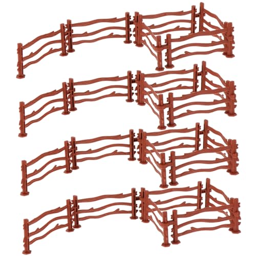 FUNNETOYU 50 Stück Teiliges Einfache DIY Farmzäune Realistische Miniatur sandtisch Dekoration Flexible Verbindung für Garten Zoo und Bauernhof szenen von FUNNETOYU