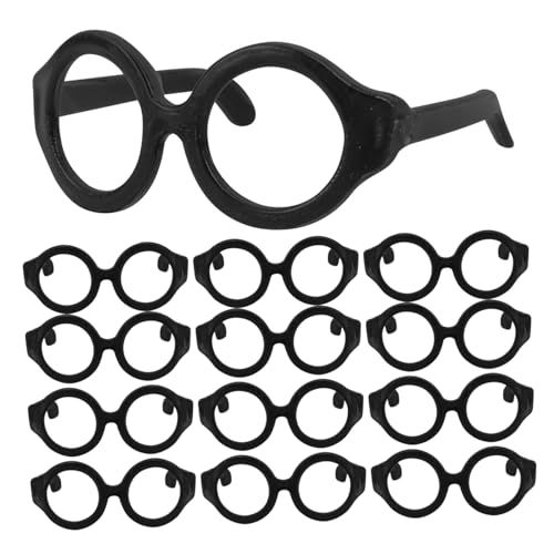 FUNNETOYU 50 Stück Teiliges Mini Rundbrillen Puppenzubehör aus Kunststoff Puppenbrillen für Puppenkleidung und DIY Dekoration Schwarz Accessoire für Puppenkostüme FUNNETOYU 50 Stück Teiliges Mini Rundbrillen Puppenzubehör aus Kunststoff Puppenbrillen für Puppenkleidung und DIY Dekoration Schwarz Accessoire für Puppenkostüme von FUNNETOYU