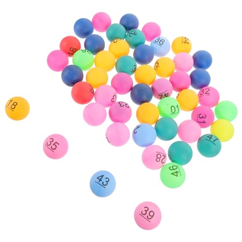 FUNNETOYU 50 Stück Teiliges Nummerierte Kunststoff lotteriekugeln Leichte Bunte Raffle Balls für Partyspiele Tombola Gewinnspiele und Familienfeiern FUNNETOYU 50 Stück Teiliges Nummerierte Kunststoff lotteriekugeln Leichte Bunte Raffle Balls für Partyspiele Tombola Gewinnspiele und Familienfeiern von FUNNETOYU