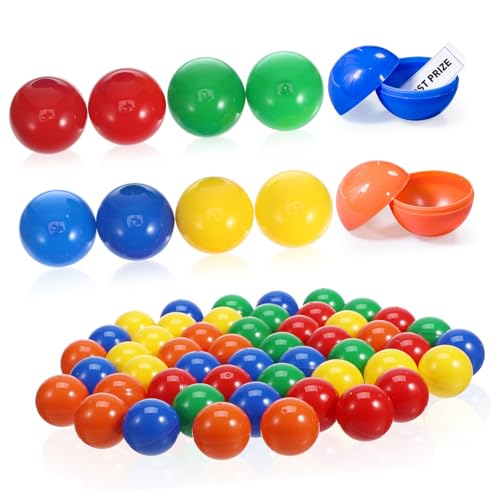 FUNNETOYU 50Stücke Plastikkugeln für Verlosungen und Tombola Lotteriekugeln zum Befüllen für Partyaktivitäten und Dekoration Requisiten FUNNETOYU 50Stücke Plastikkugeln für Verlosungen und Tombola Lotteriekugeln zum Befüllen für Partyaktivitäten und Dekoration Requisiten von FUNNETOYU