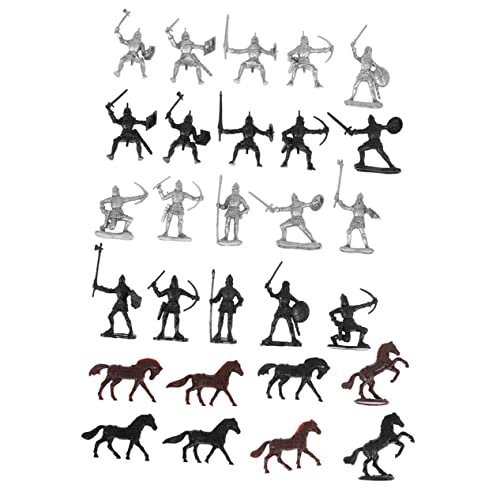 FUNNETOYU 56 Stück Teiliges Mittelalterliches Soldatenmodell Spielset aus Soldaten Pferde und Ritterfiguren Detailreiche Mini Spielzeugfiguren für und Dekoration von FUNNETOYU