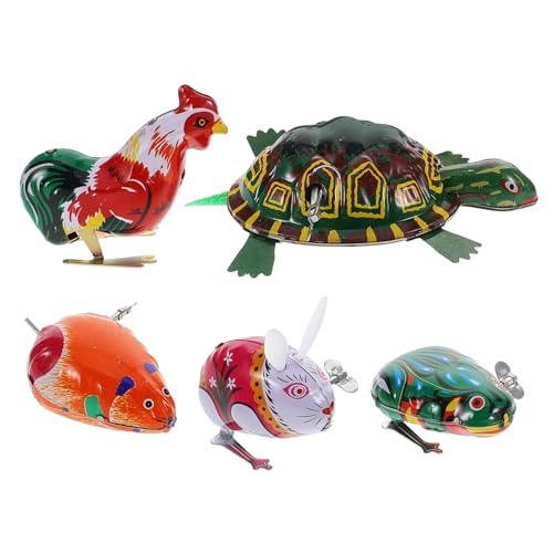 FUNNETOYU 5Stücke Cartoon Aufziehspielzeug Retro Wind Up Für Weihnachten Goody Bags Klassenzimmerbelohnungen Und Partys Zufallsstil von FUNNETOYU