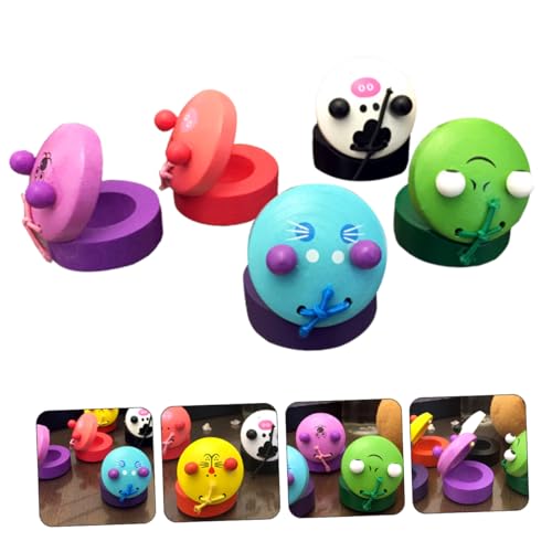 FUNNETOYU 5Stücke Holzpercussion Für Kastagnetten Mit Tierischen Motiven Musikalisches Für Kleinkinder Für Kreative Und Spielerische Lernmomente FUNNETOYU 5Stücke Holzpercussion Für Kastagnetten Mit Tierischen Motiven Musikalisches Für Kleinkinder Für Kreative Und Spielerische Lernmomente von FUNNETOYU