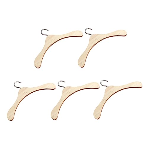 FUNNETOYU 5Stücke Holzpuppen Kleiderbügel Kleiderbügel aus Hochwertigem Holz für Puppenmode Glatt und Langlebig Zubehör für Puppenmöbel und Kreative Spielwelten FUNNETOYU 5Stücke Holzpuppen Kleiderbügel Kleiderbügel aus Hochwertigem Holz für Puppenmode Glatt und Langlebig Zubehör für Puppenmöbel und Kreative Spielwelten von FUNNETOYU